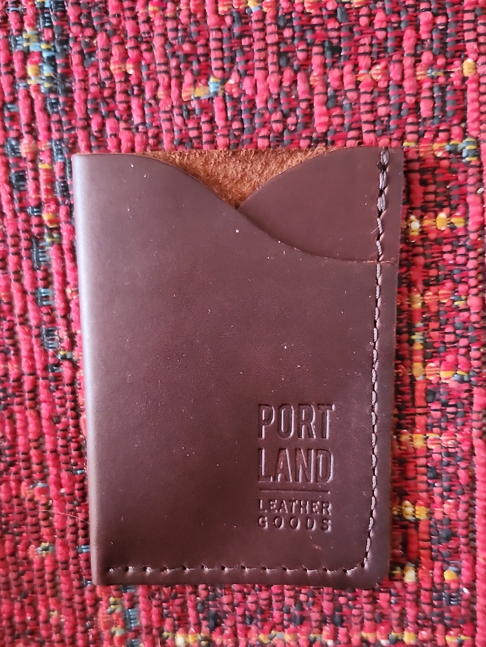 Portland Leather Dark Brown Slim Leather Card Holder